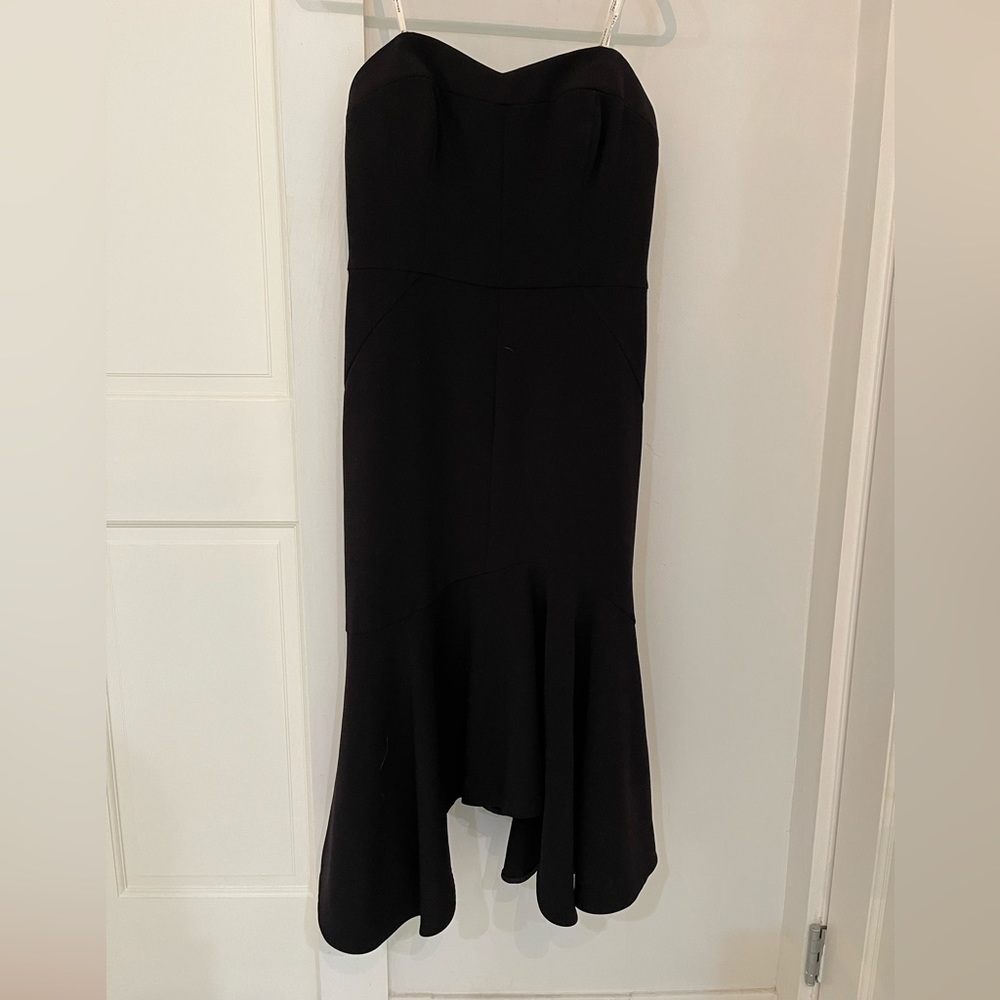Halston heritage strapless cocktail dress. Black. Size 8